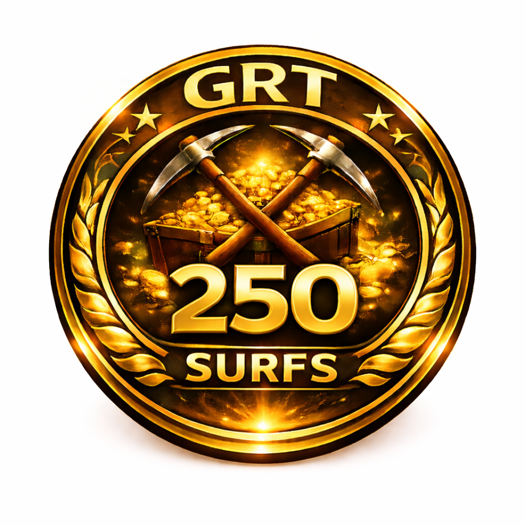 Gold Rush Traffic 250 Surfs Badge